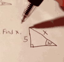 Esercizio di matematica svolto in modo ironico. L'esercizio richiede di "trovare la x" e il risolutore collega la domanda con l'incognita con una  freccia disegnata a mano.